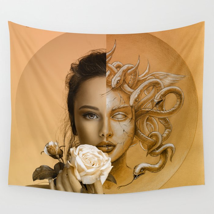 Roses and Snakes Wall Tapestry