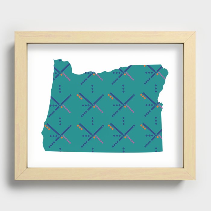 PDX Carpet Portland Oregon Recessed Framed Print