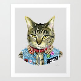 Punk Cat  Art Print