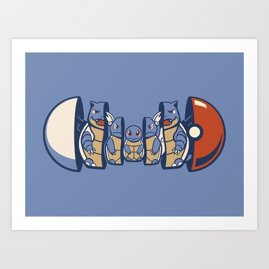 Poketryoshka - Water Type Art Print