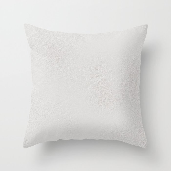 Cement White Wallpaper Throw Pillow