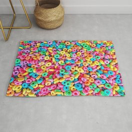 Fruit Loops Cereal Pattern Rug | Abstract, Trendy, Awesome, Cereal, Trippy, Psychadelic, 2018, Fruitloopspatten, Stylish, Vibrant 