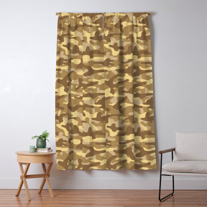 Sand Camouflage Blackout Curtain By Rafaelbranco Society6