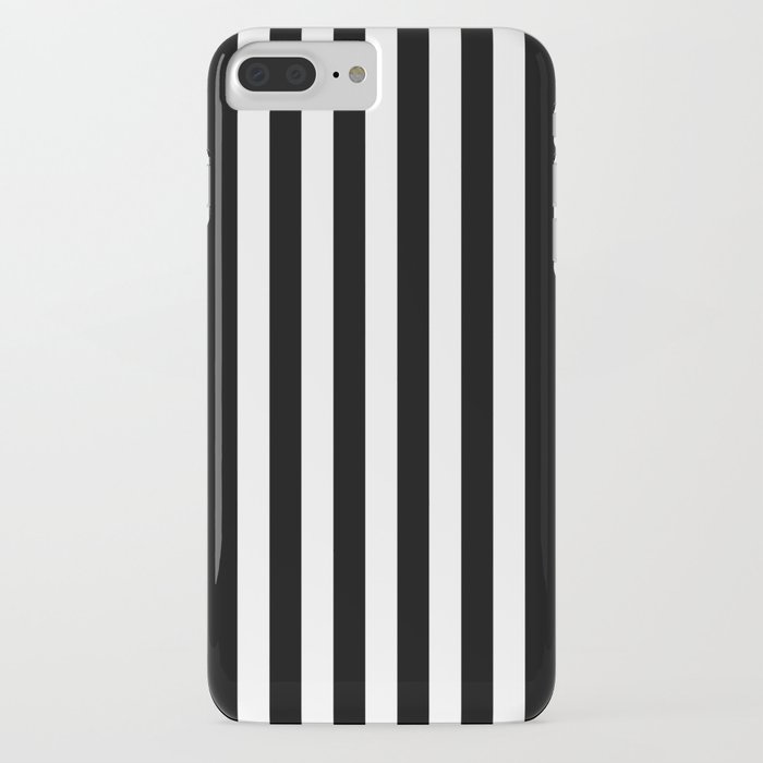 parisian black & white stripes (vertical) iphone case