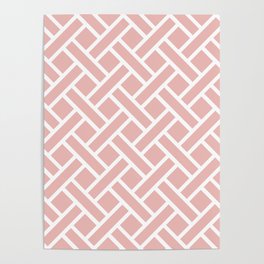 Geometric Trellis Weave Pattern 133 Poster