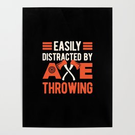 Axe Throwing Funny Poster