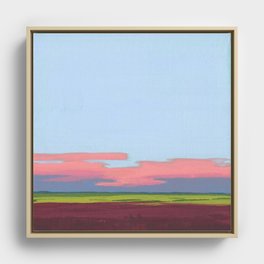 Peaceful, Abstract Sunset - Drummond Sunset 3 Framed Canvas