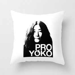 Pro Yoko Ono Throw Pillow
