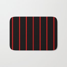Black and Red Kaleidoscope Stripes Bath Mat | Digital, Black, Kaleidoscope, Graphicdesign, Stripe, Red 