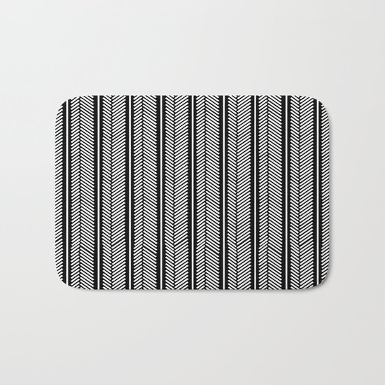 Herringbone Stripe Bath Mat