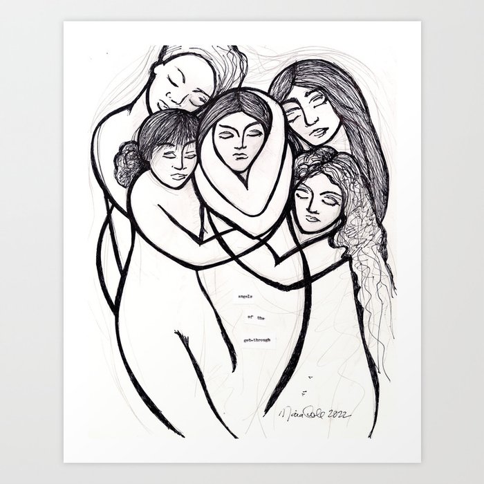 Angels of the get through Art Print