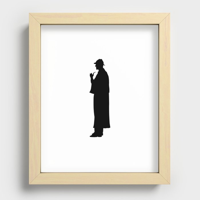 Sherlock Holmes Silhouette Recessed Framed Print