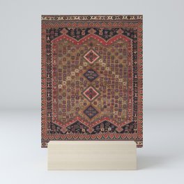 Antique Afshar Kirman Kilim Rug - Vintage Tribal Persian Carpet Mini Art Print