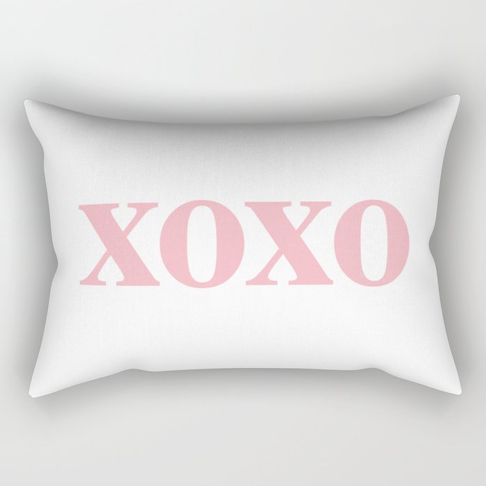Coral XOXO Rectangular Pillow