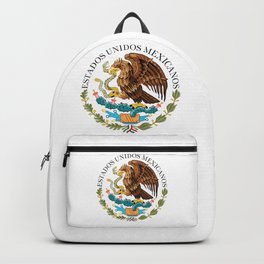 Coat of Arms & Seal  of Mexico on white Backpack