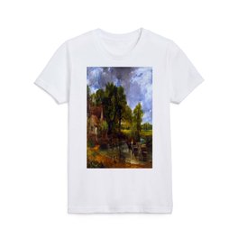 John Constable (British, 1776-1837) - Title: The Hay Wain - Date: 1821 - Style: Romanticism (English School) - Genre: Landscape painting (Rural scene) - Media: Oil on canvas - Digitally Enhanced Version (1800 dpi) - Kids T Shirt