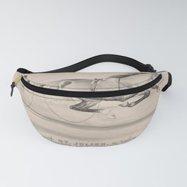 Grand horse St. Julien, the king of trotters, Vintage Print Fanny Pack