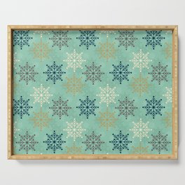 Christmas Pattern Snowflake Floral Retro Classic Serving Tray