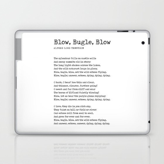 Blow, Bugle, Blow - Alfred Lord Tennyson Poem - Literature - Typewriter Print Laptop & iPad Skin
