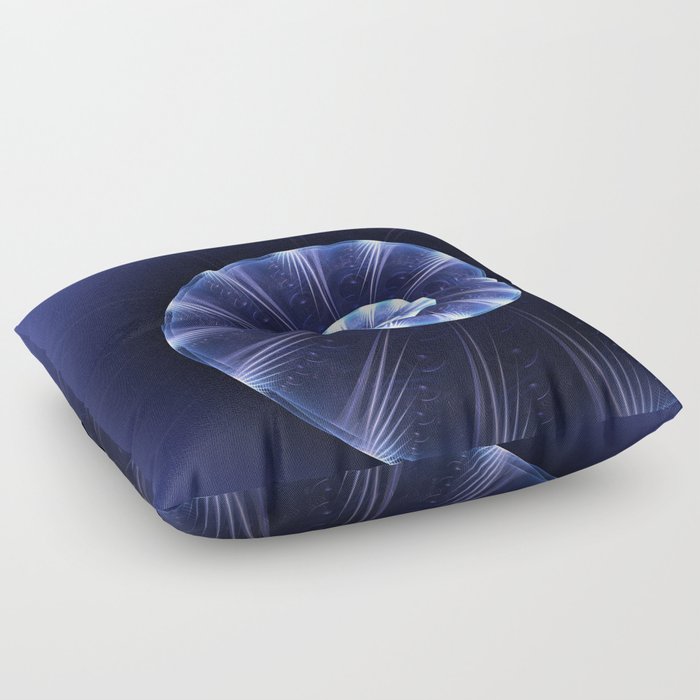 Blue Spiral Floor Pillow