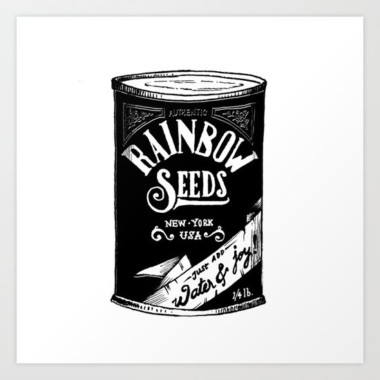 Rainbow Seeds Art Print