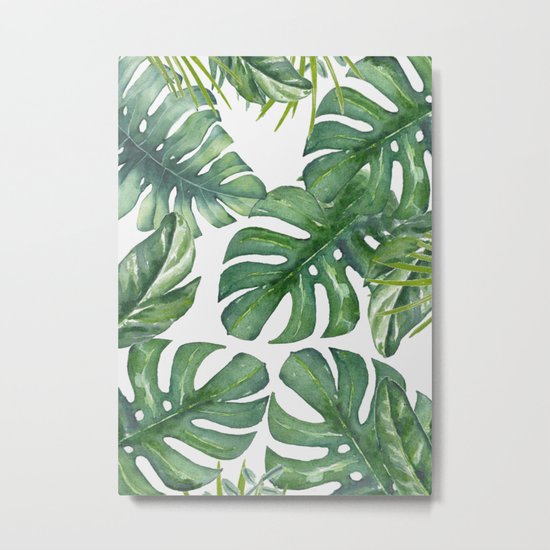 Monstera Leaves Metal Print