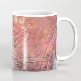 Microworld Coffee Mug | Painting, Science, Algae, Transparent, Pink, Oil, Micro, Nature, Decor, Oiloncanvas 