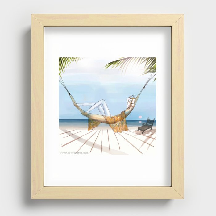 Chill, Relax, it's Summertime!! Recessed Framed Print