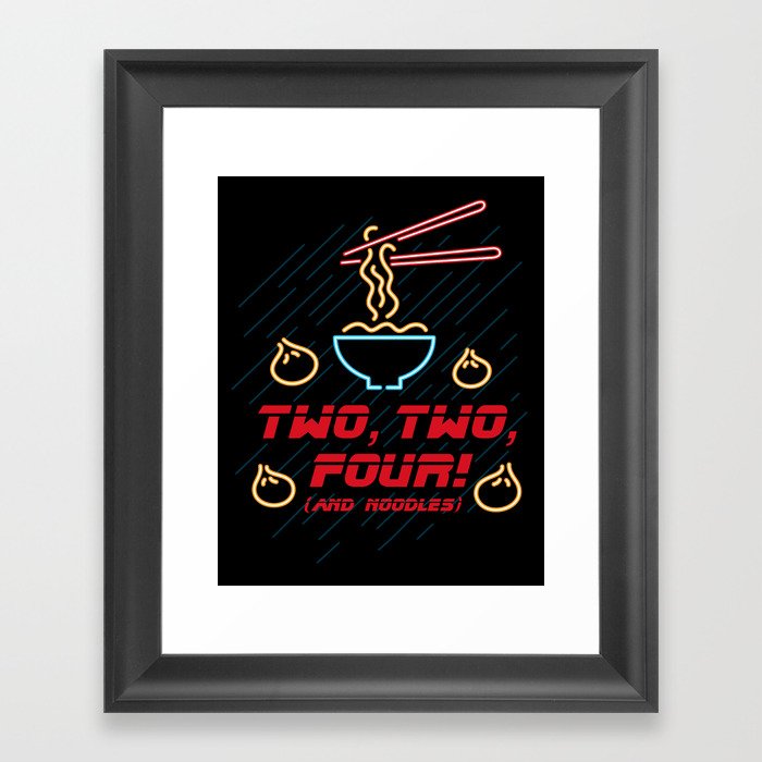 Two Two Four (and noodles) Framed Art Print