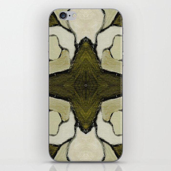 Modern Abstract Pattern Art Oil Painting On Canvas 2c29.3 Olive Green Pearl White iPhone Skin