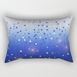 Blue Square Confetti Rectangular Pillow