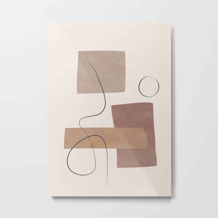 Minimal Abstract Shapes No.63 Metal Print