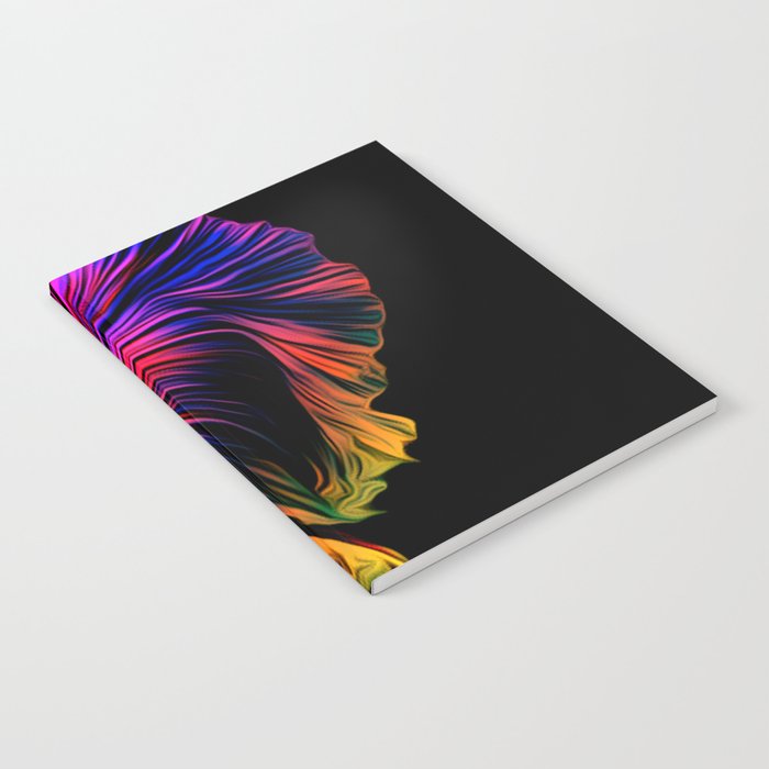Abstract colourful betta fish i call it dance Notebook