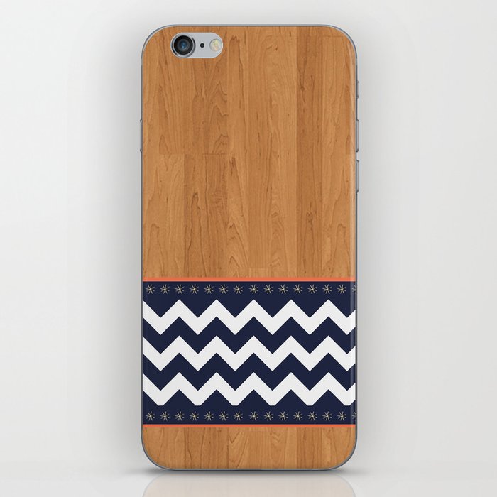 Wood and Chevron pattern iPhone Skin