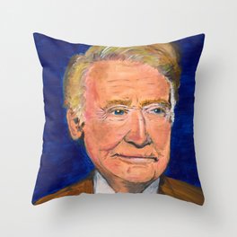Vin Scully Portrait Throw Pillow