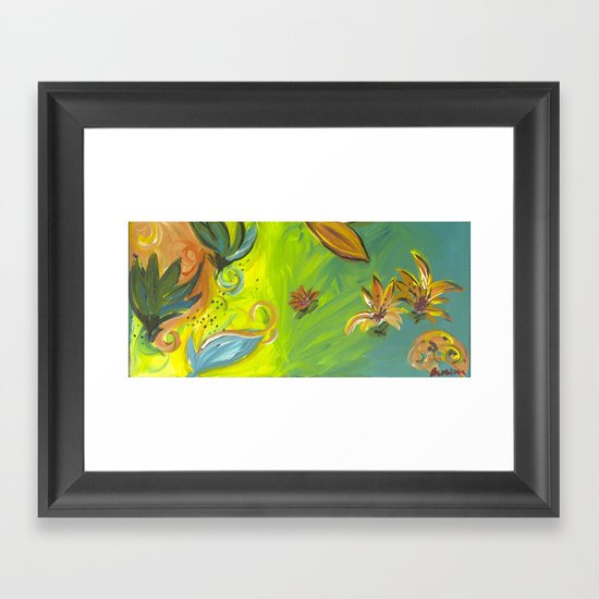 Tropical Flowers Framed Art Print