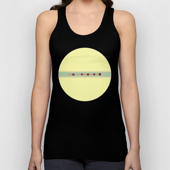 A Rosey Outlook Yellow Unisex Tank Top