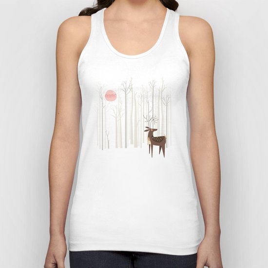 Reindeer of the Silver Wood Unisex Tank Top