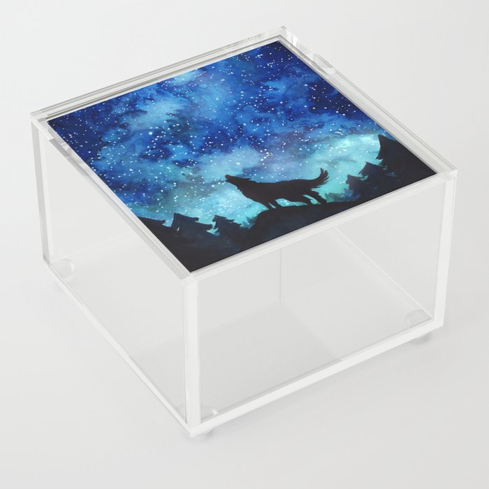 Wolf Galaxy Acrylic Box