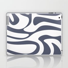 Retro Style Abstract Background - Black Coral and white Laptop Skin