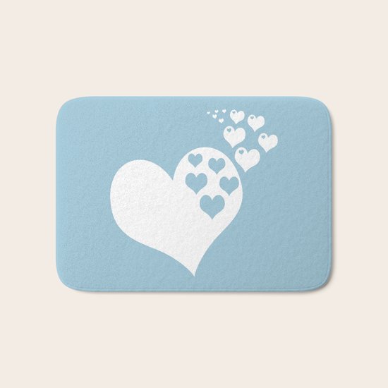 Love Aquamarine Bath Mat