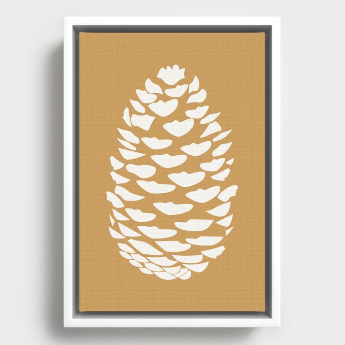 Pinecones (Autumn Yellow) Framed Canvas