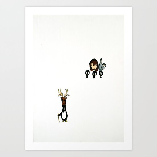 Penguin's Head Collection, is it halloween? Art Print
