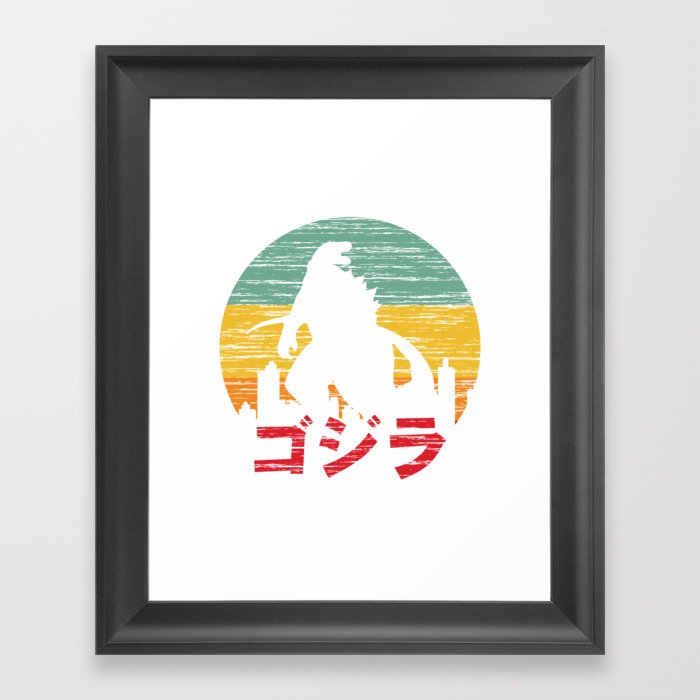 Godzilla Monster Framed Art Print