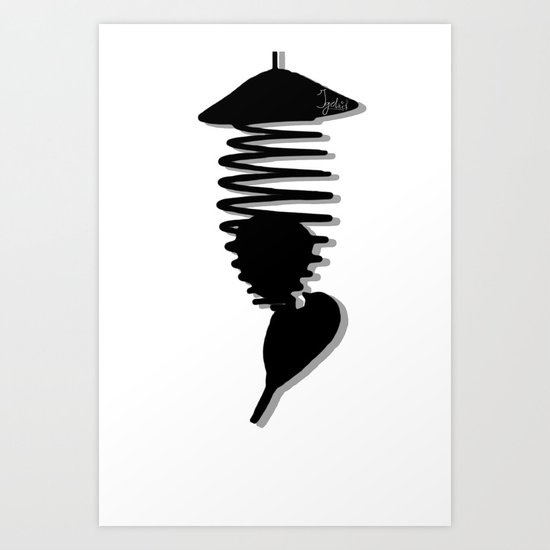 Black & White Bird's Art Print
