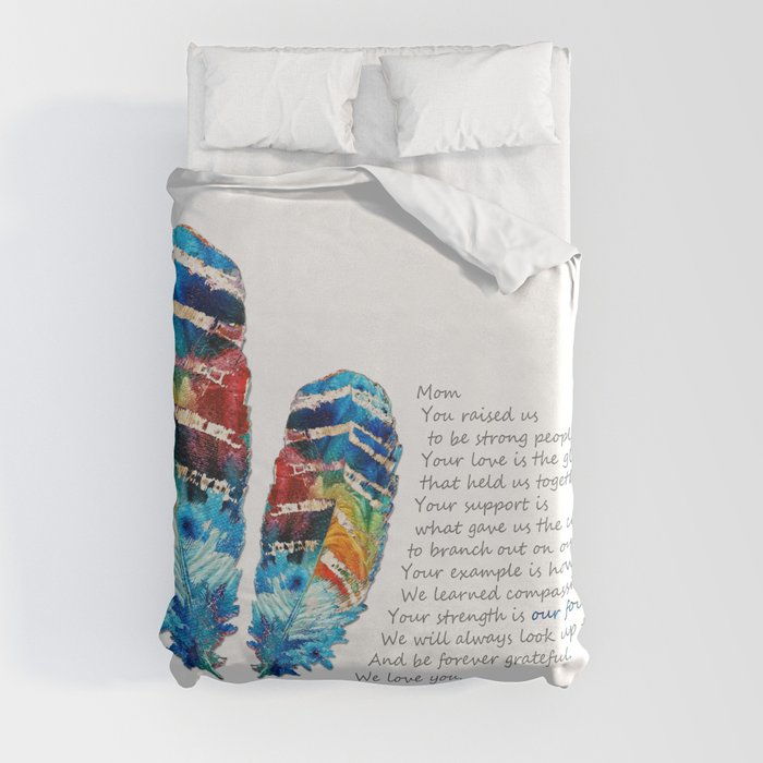 A Mother's Love Art - From All Of Their Children Duvet Cover