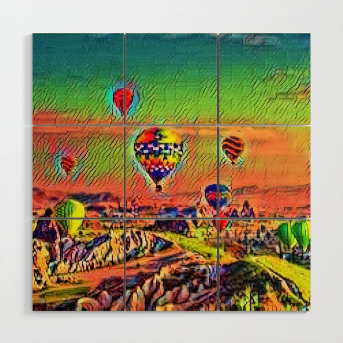 Hot Air Balloons 11 Wood Wall Art