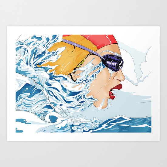 The Swimmer Art Print