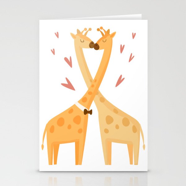 Giraffes in Love - A Valentine's Day Stationery Cards