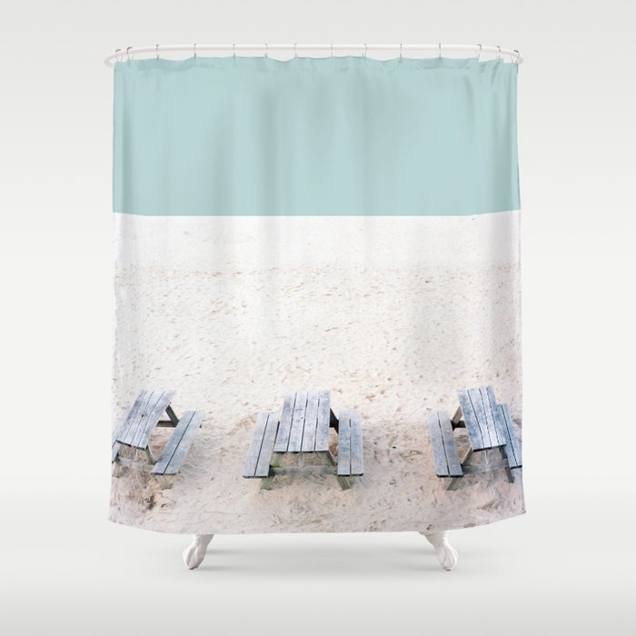 picnic triptych Shower Curtain